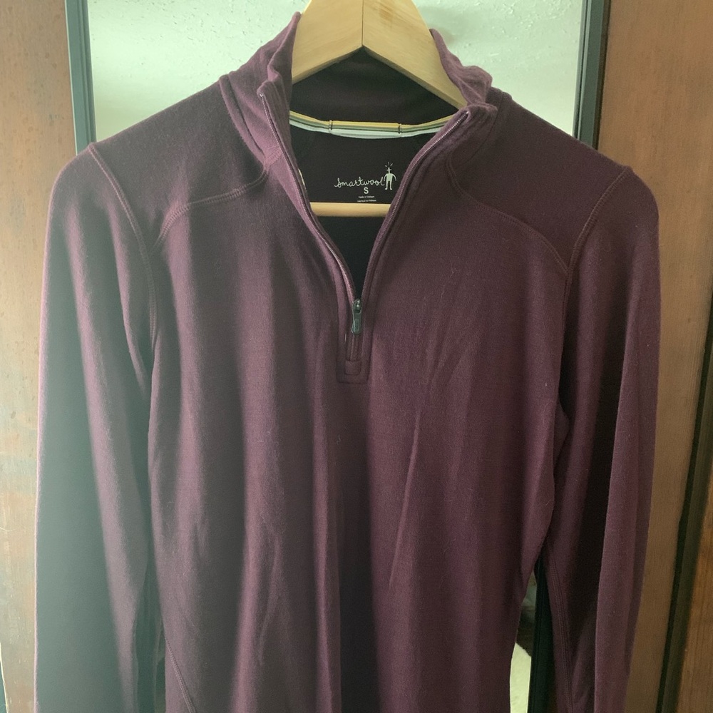 SMARTWOOL 1/4 ZIP 100% MERINO BASE LAYER SMALL